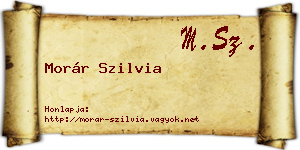 Morár Szilvia névjegykártya