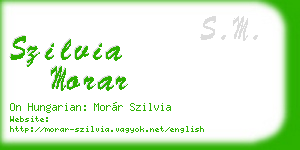 szilvia morar business card